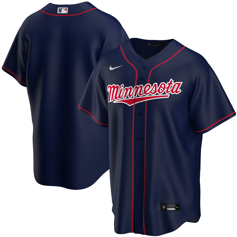 2020 MLB Youth Minnesota Twins Nike Navy Alternate 2020 Replica Team Jersey 1->youth mlb jersey->Youth Jersey
